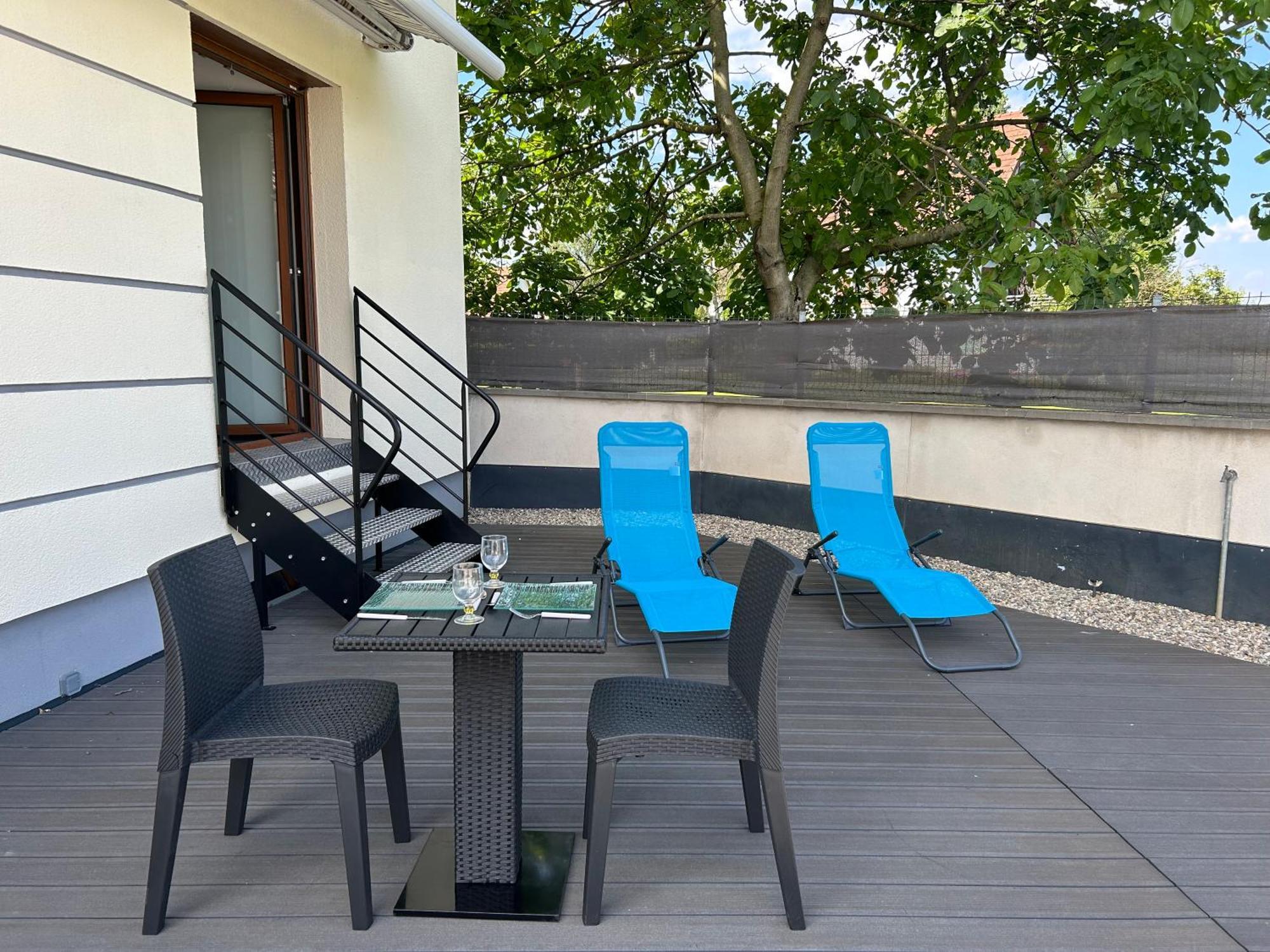 Charmant Studio Avec Terrasse Ebersheim Buitenkant foto